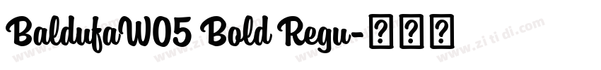 BaldufaW05 Bold Regu字体转换